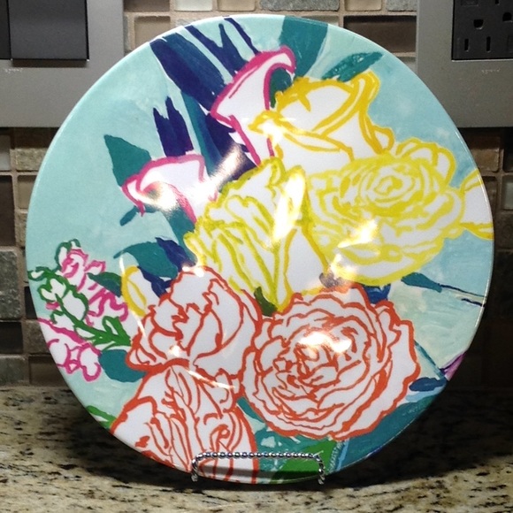 NWT New Anthropologie Vibrant Floral Color Melamine Plate - Picture 6 of 13